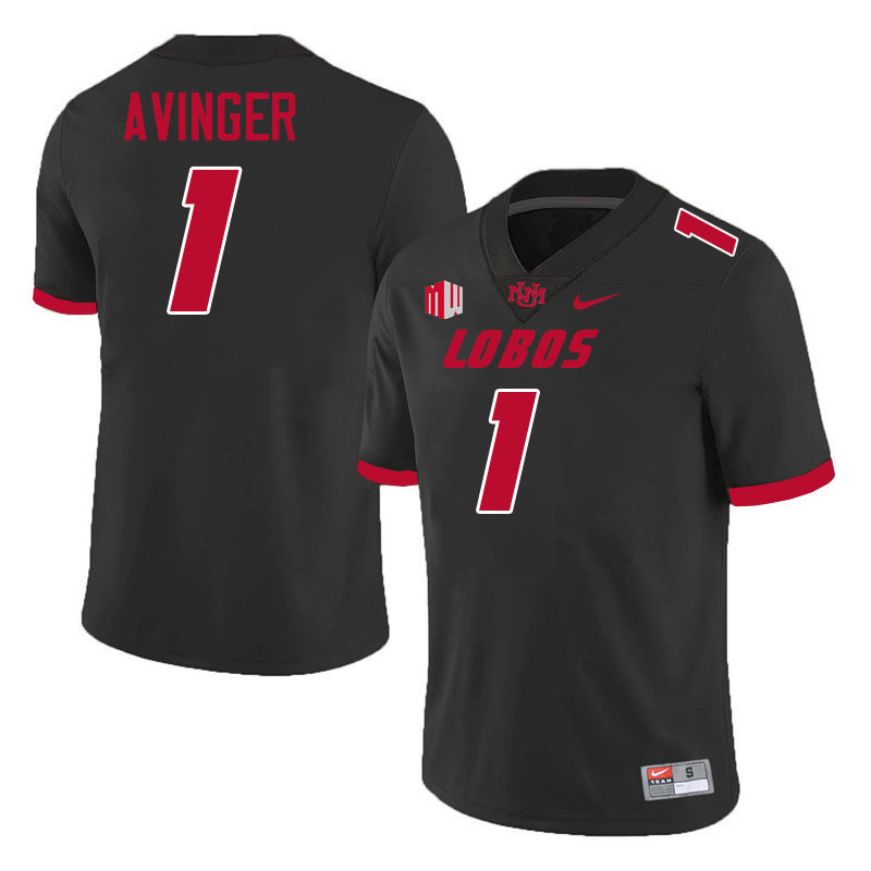 Noah Avinger UNM Lobos Jersey,New Mexico Lobos Football Jersey,Uniforms-Black